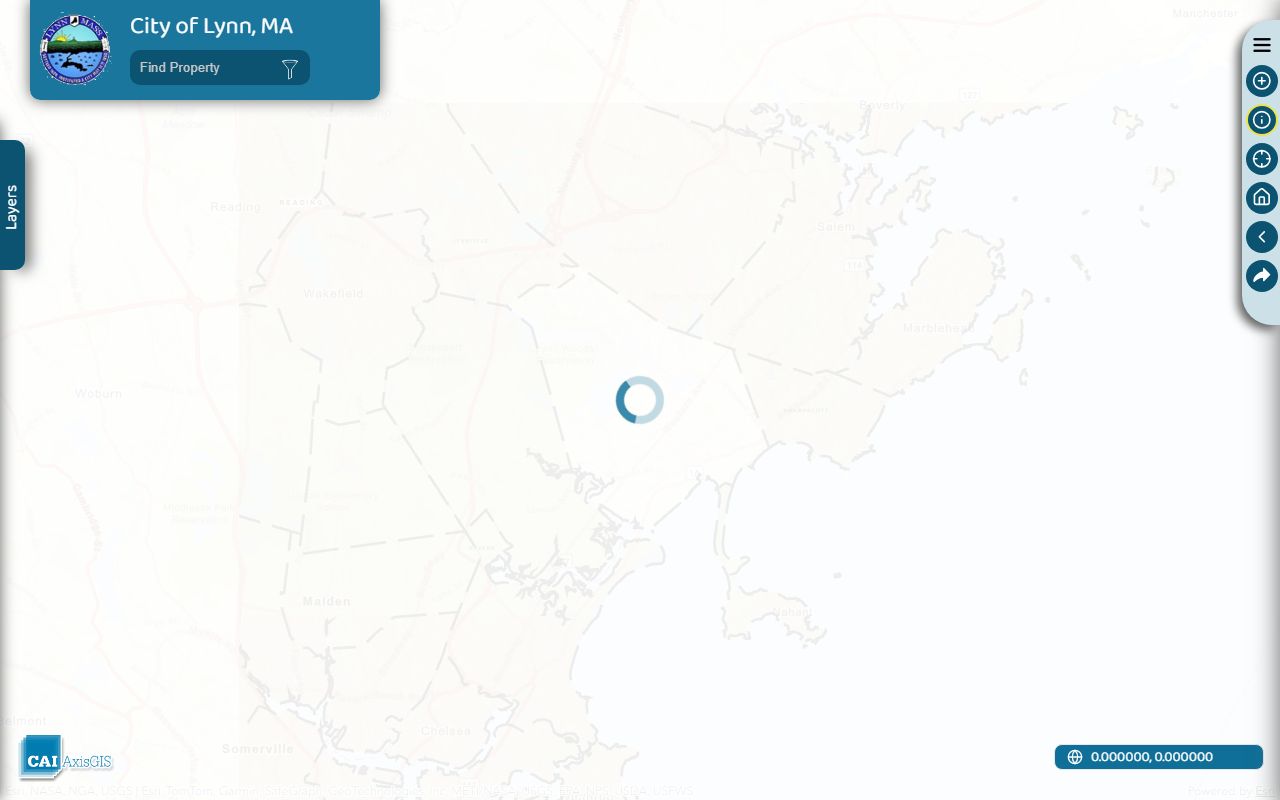 Lynn property records AxisGIS mapping tool